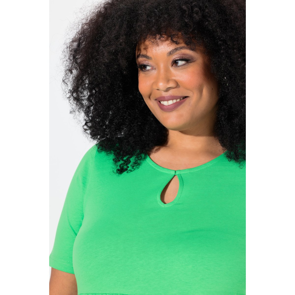 Robe maxi coupe évasée, poches menthe verte, ULLA POPKEN