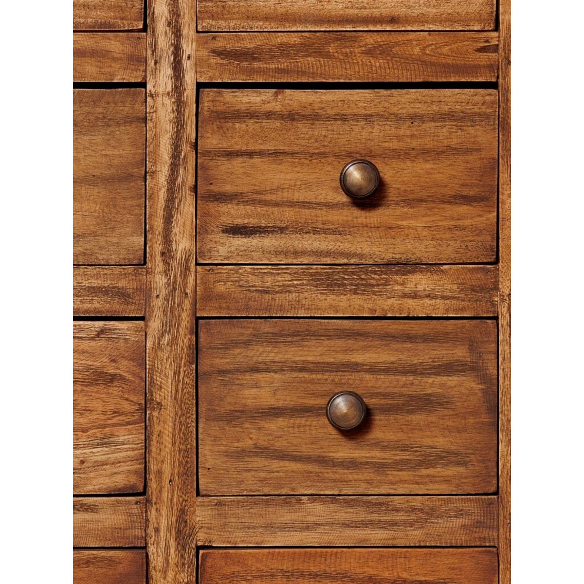 Commode avec 30 tiroirs en acajou MERCERIE bois clair, CHEHOMA