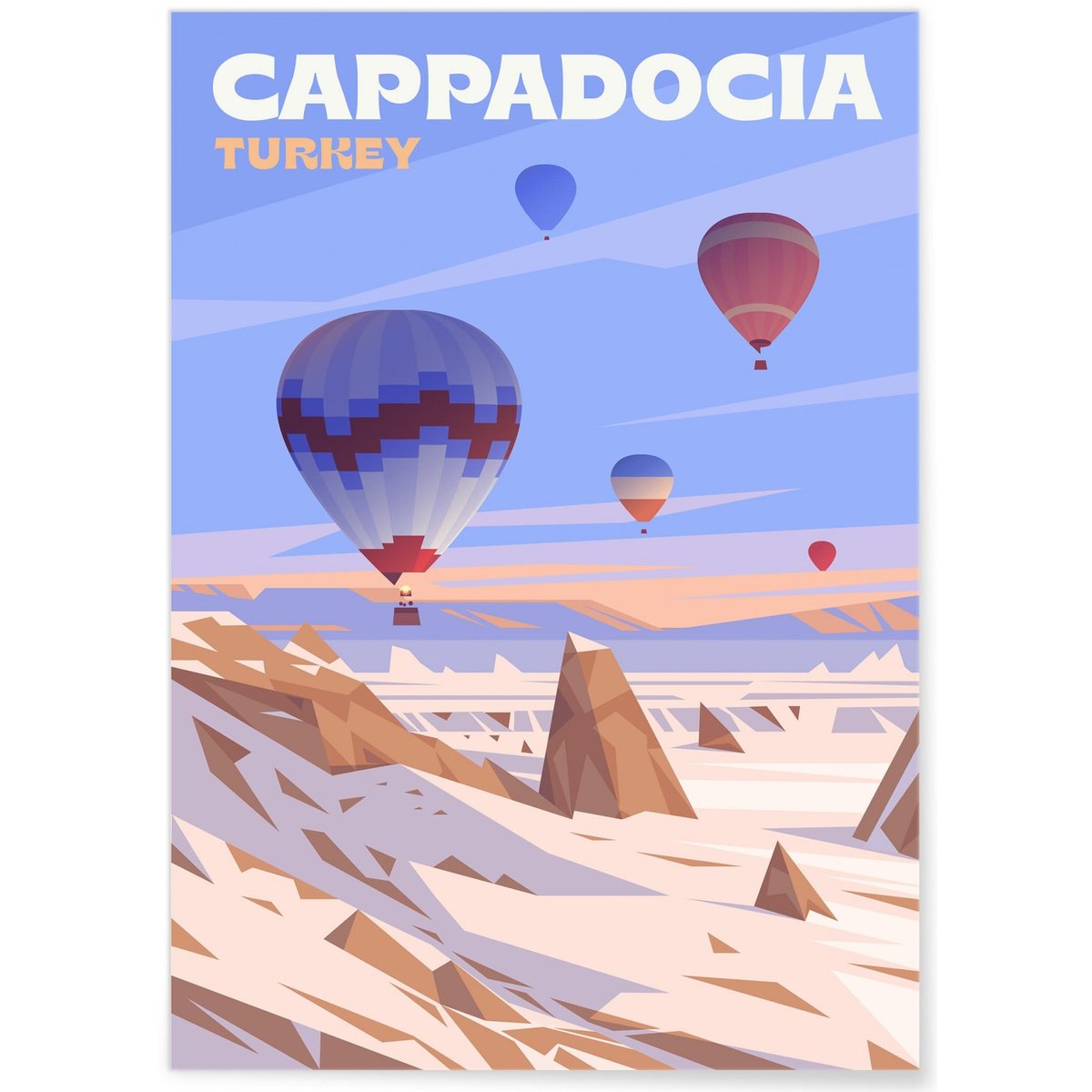 Affiche Cappadoce blanc, L'AFFICHERIE