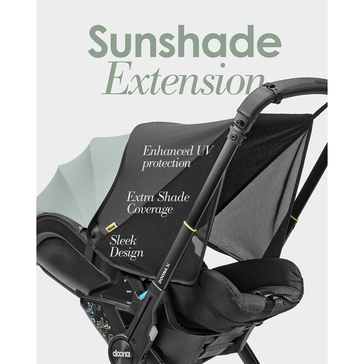 X Sunshade Extension black, DOONA