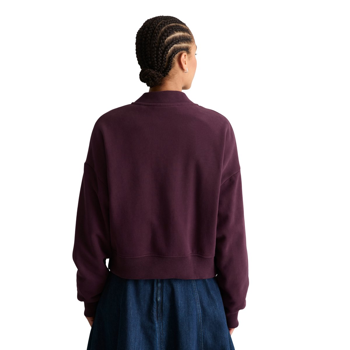 Veste college courte en molleton en coton bio tout doux rouge, MARC O’POLO DENIM