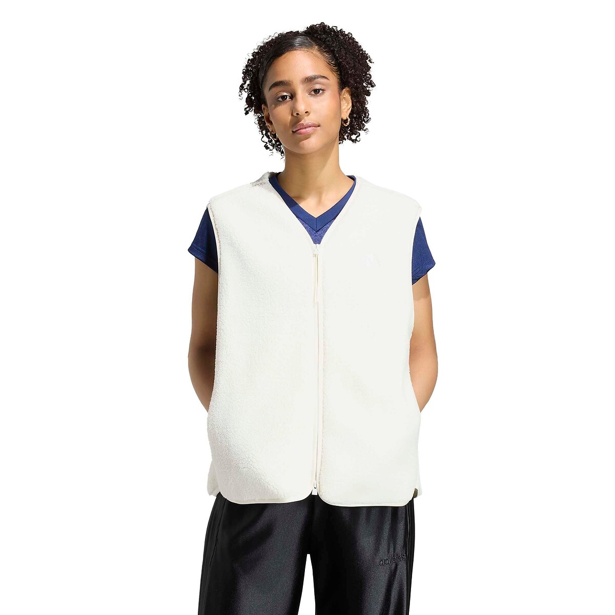 Sherpa Sleeveless Jacket white, ADIDAS SPORTSWEAR
