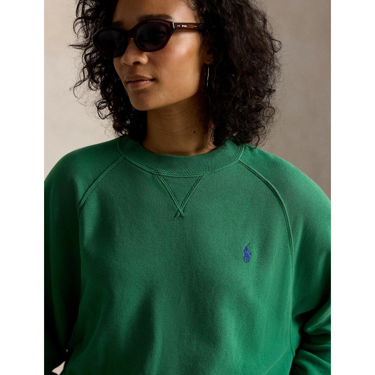 Sweat col rond, manches longues, coupe ample vert, POLO RALPH LAUREN