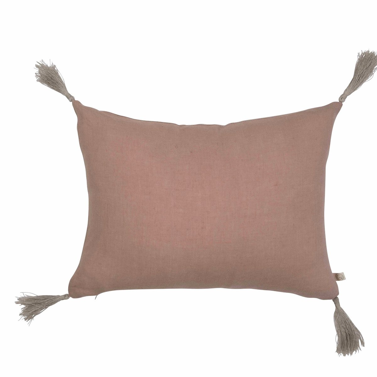 Coussin Bahia en lin lavé rose glaise, GABRIELLE PARIS