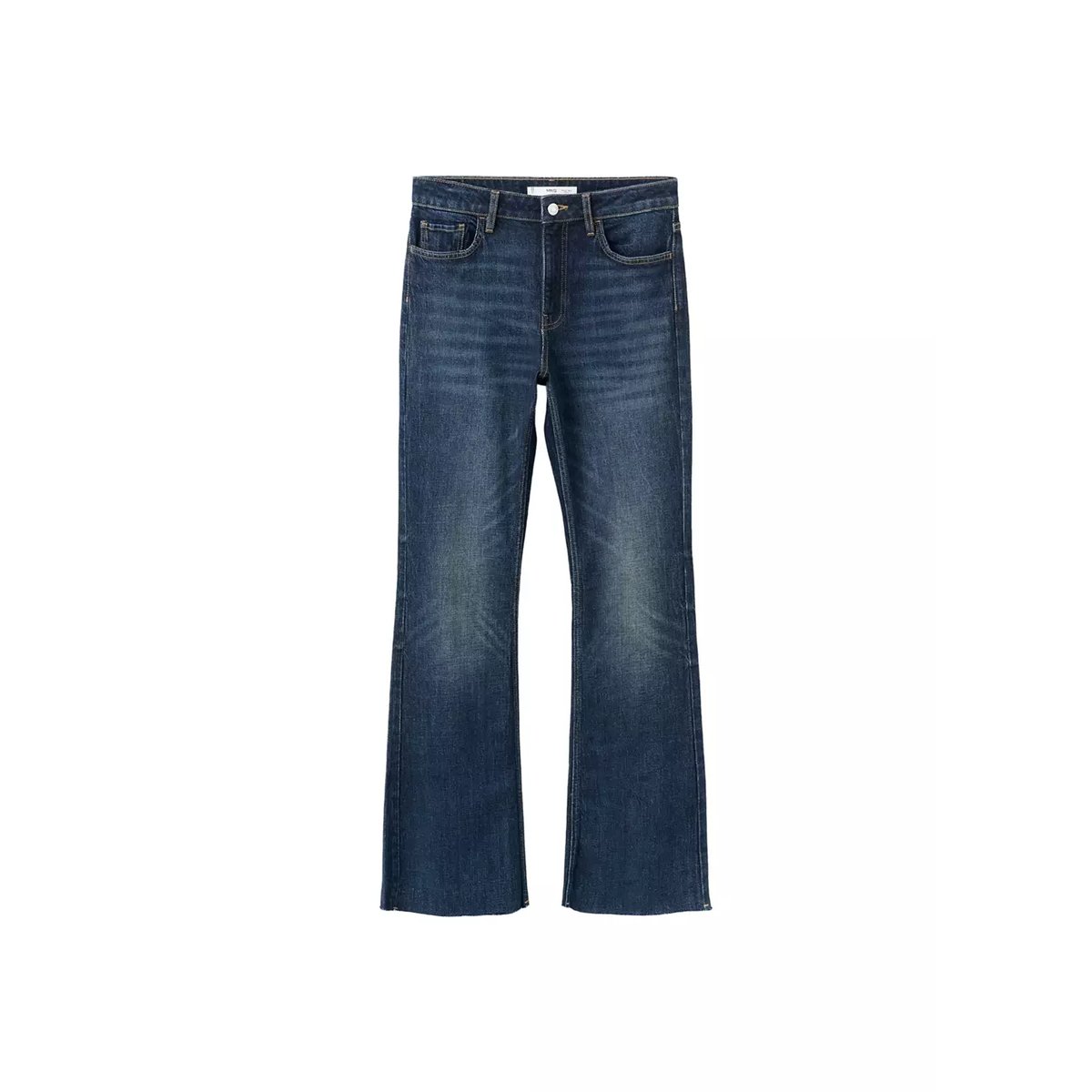 Jean Fiona flare taille normale bleu foncé, MANGO