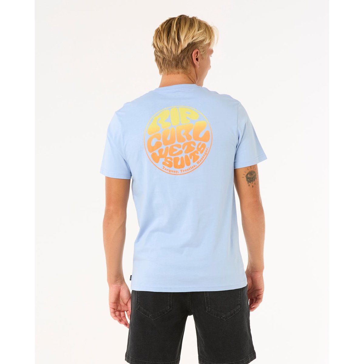 T-shirt WETTIE PASSAGE ICON TEE bleu glacier, RIP CURL