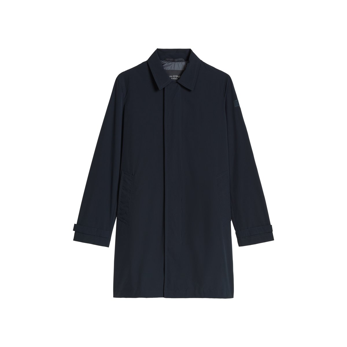 Manteau court regular en polyester recyclé bleu foncé, MARC O'POLO