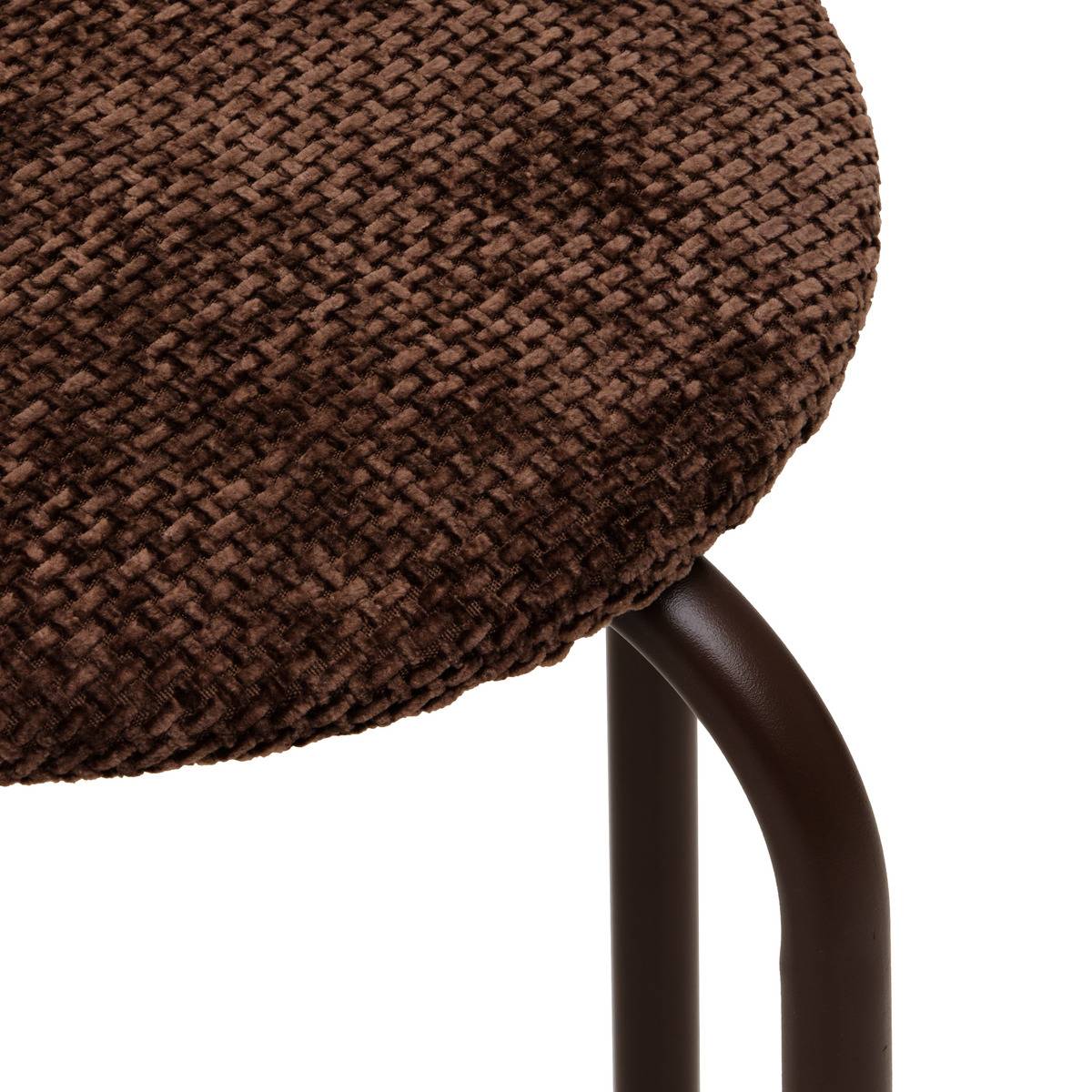 Tabouret rond empilable en acier FLEXY marron, 5FIVE SIMPLY SMART