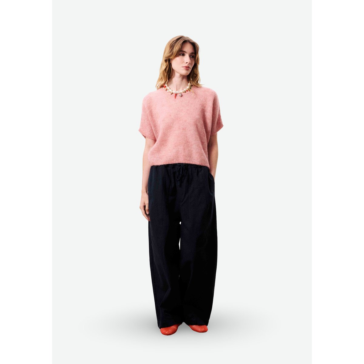 Pull en mohair GOCTA rose pale, FRNCH