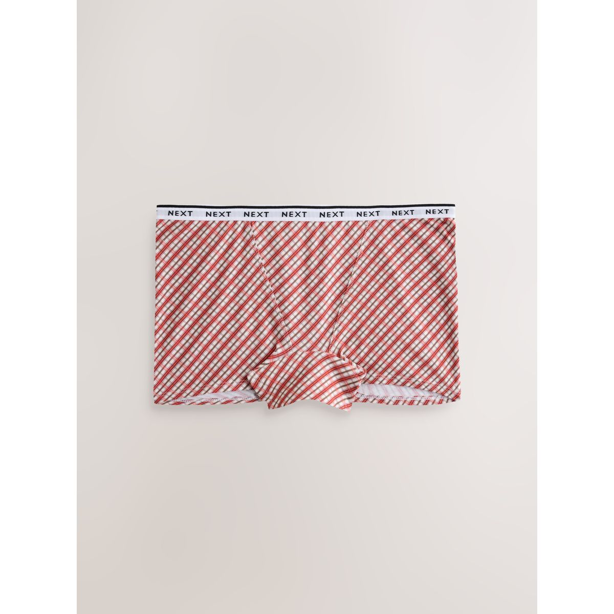 Culotte en coton à logo, lot de 7 nœuds rouges/carreaux marine, NEXT