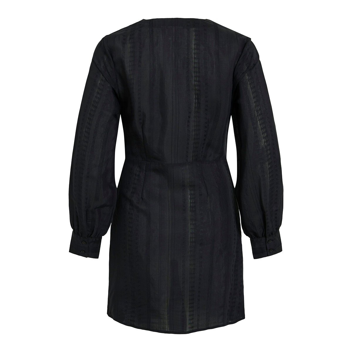 Robe courte drapée, manches longues noir, VILA