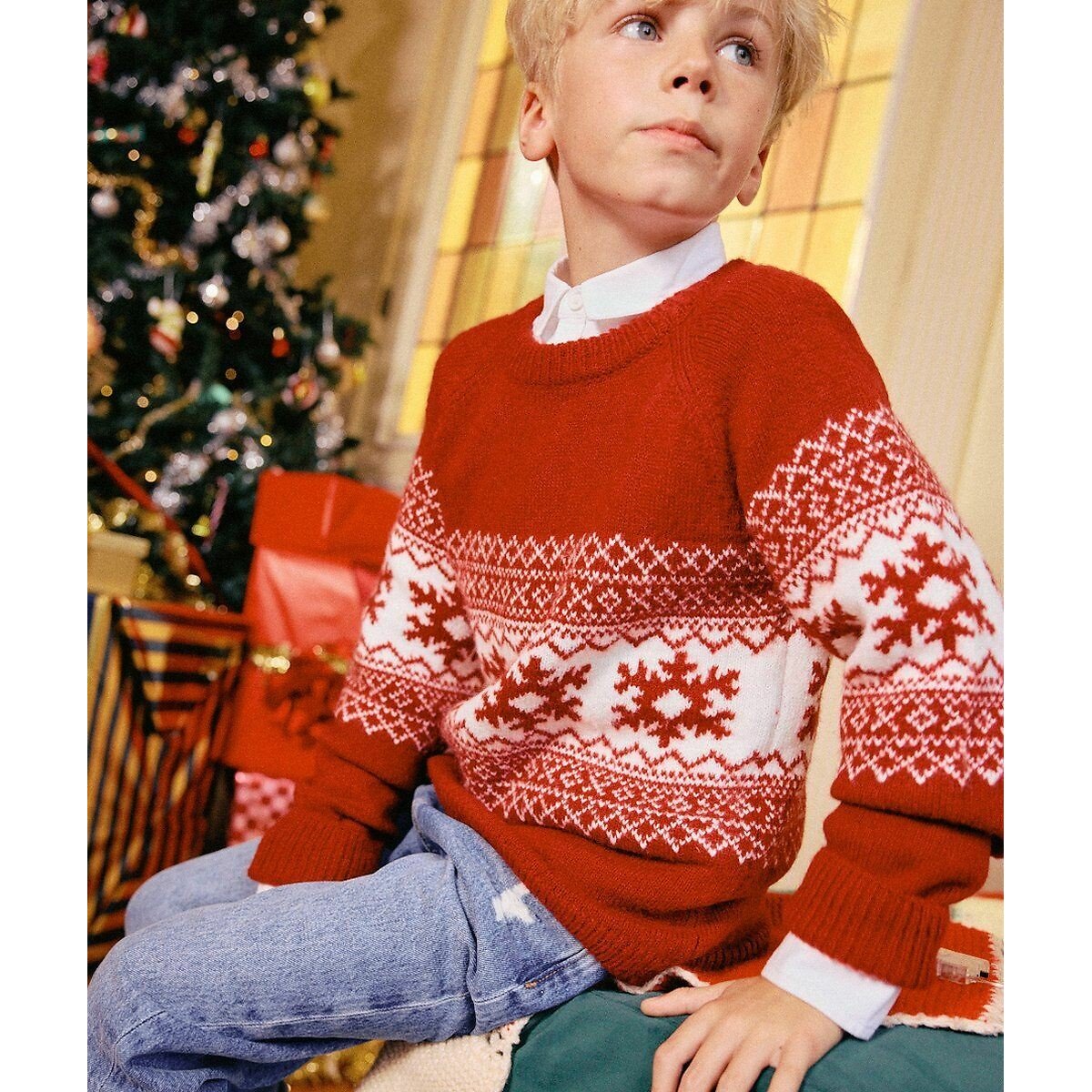 Jacquard Jumper red, TAPE A L'OEIL
