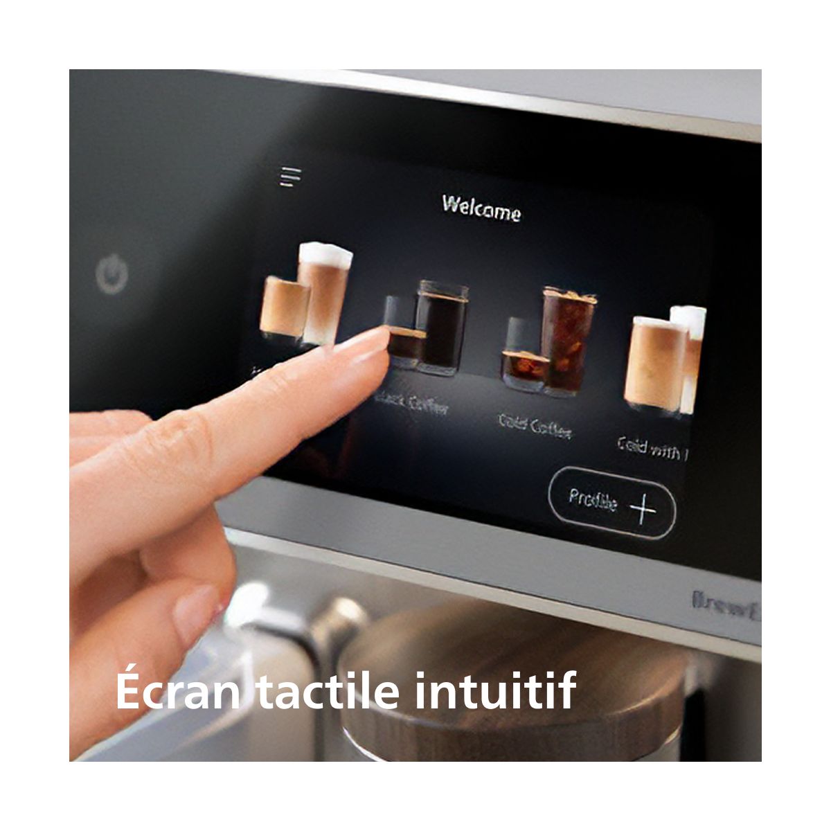 Expresso Broyeur EP8757/20 cafetière à grain Aromis LatteGo Pro, + 50 boissons, SilentBrew, Blanche couleur unique, PHILIPS