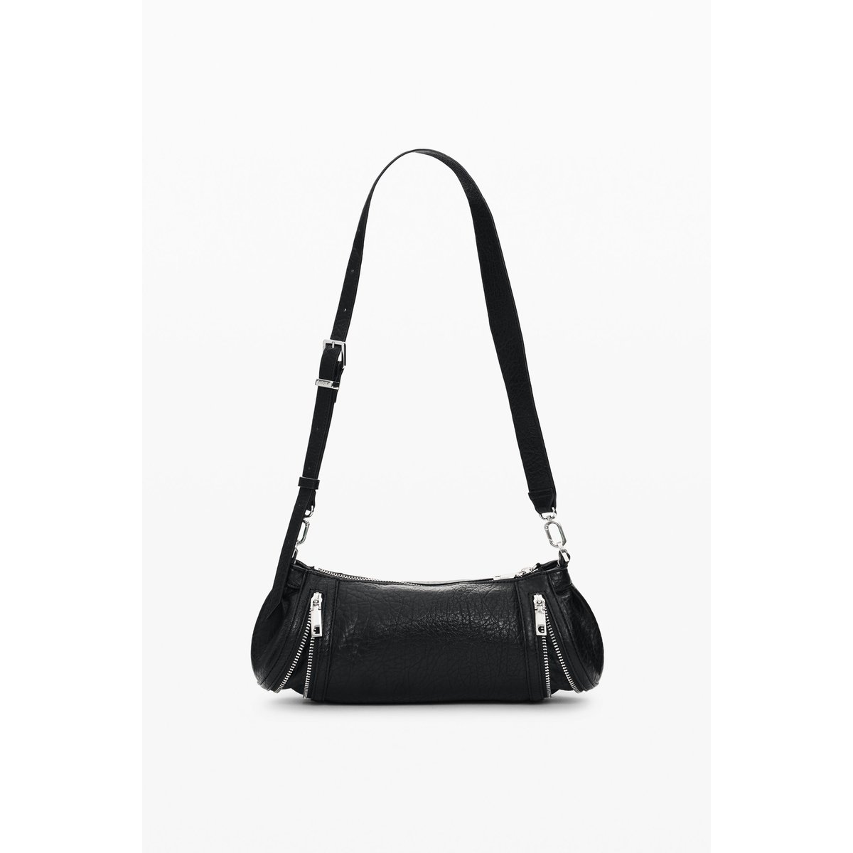 Sac effet cuir moyen noir, DESIGUAL