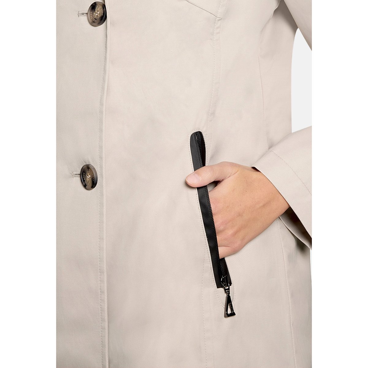 Manteau d'été à col à revers gris clair, GIL BRET