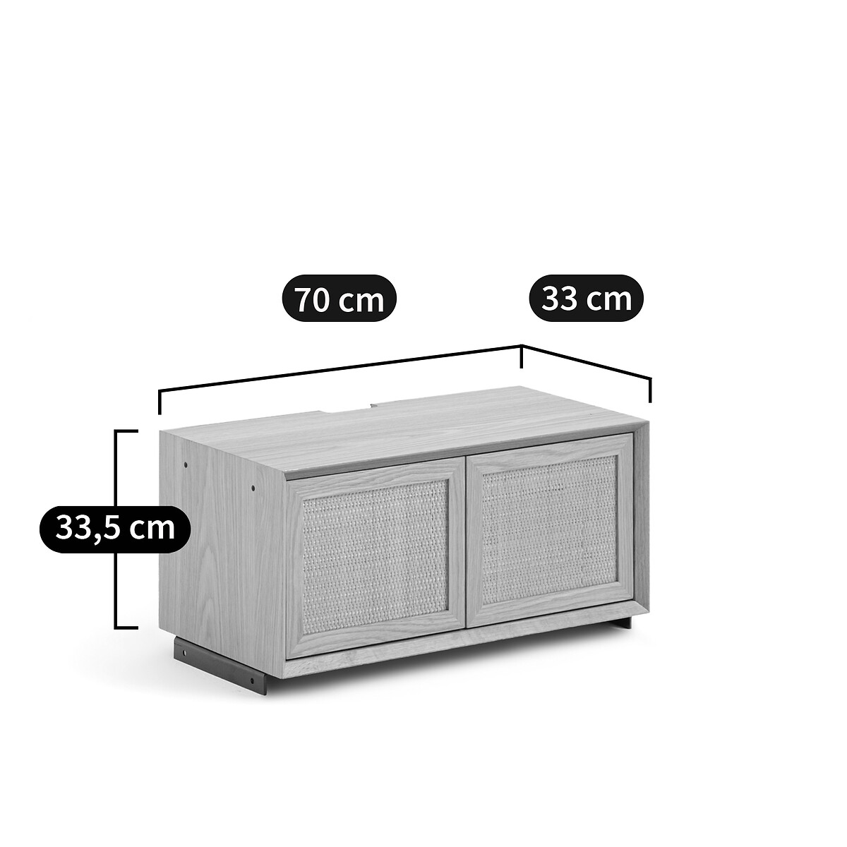 Caisson module de rangement 70 cm, étagère Gipey coloris chêne, LA REDOUTE INTERIEURS