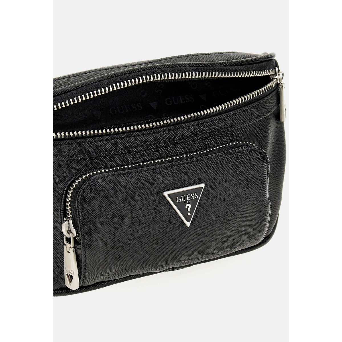 Sac Banane Certosa Saffiano Éco noir, GUESS
