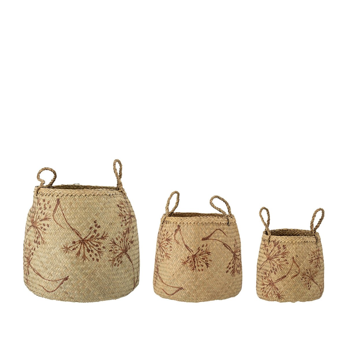 Corbeilles en fibres naturelles (lot of 3) Molli beige, BLOOMINGVILLE