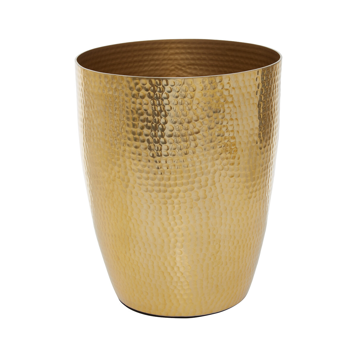 Hammered Effect Waste Bin gold-coloured, FIFTY FIVE SOUTH