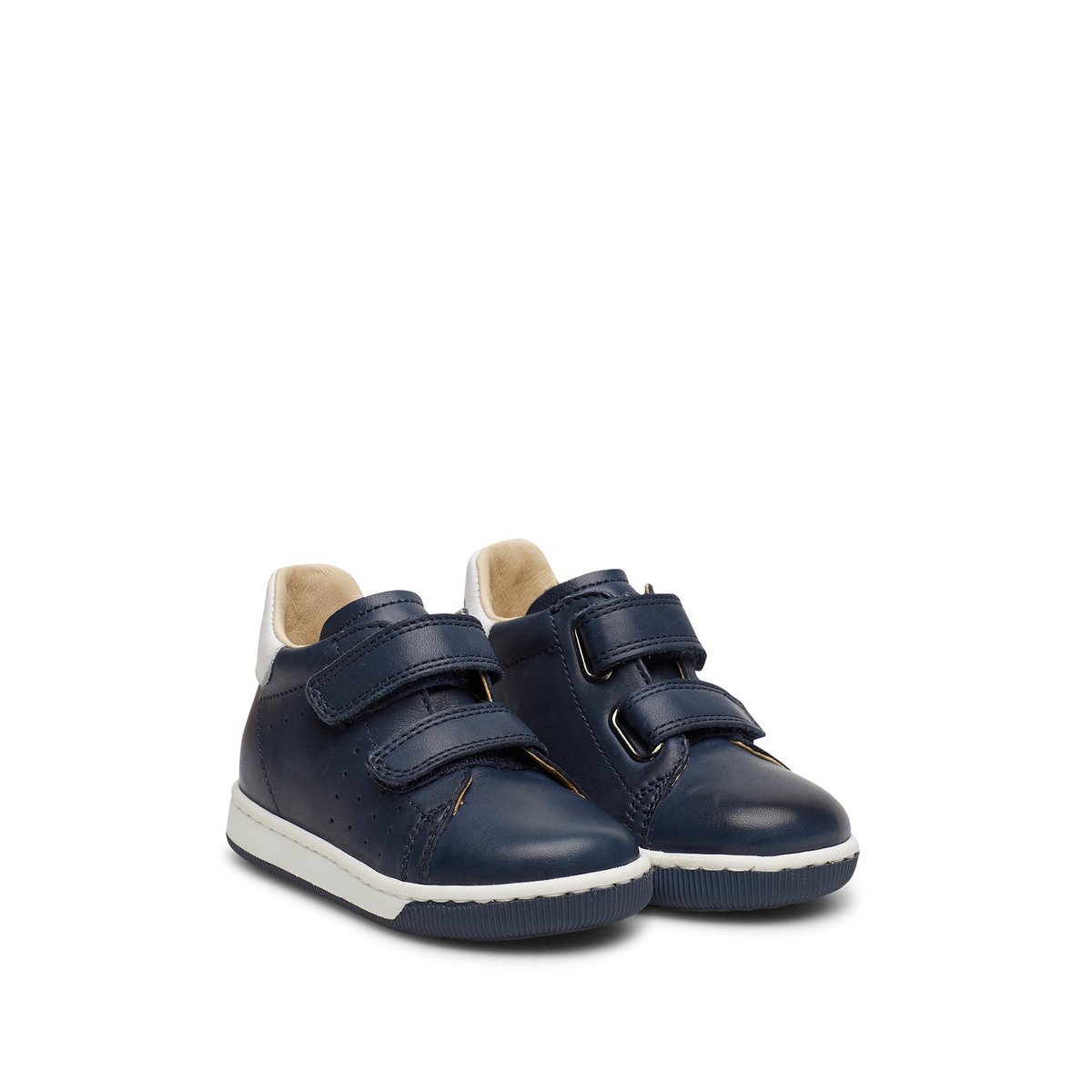 Baskets en nappa avec velcro ADAM VL marine, FALCOTTO