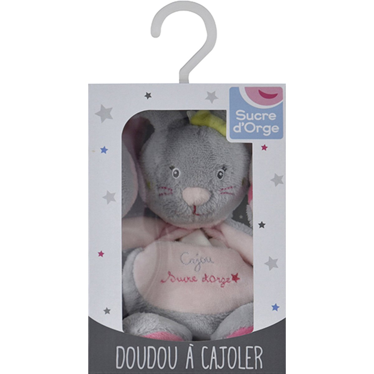 Cajou doudou lapin rose, SUCRE D'ORGE