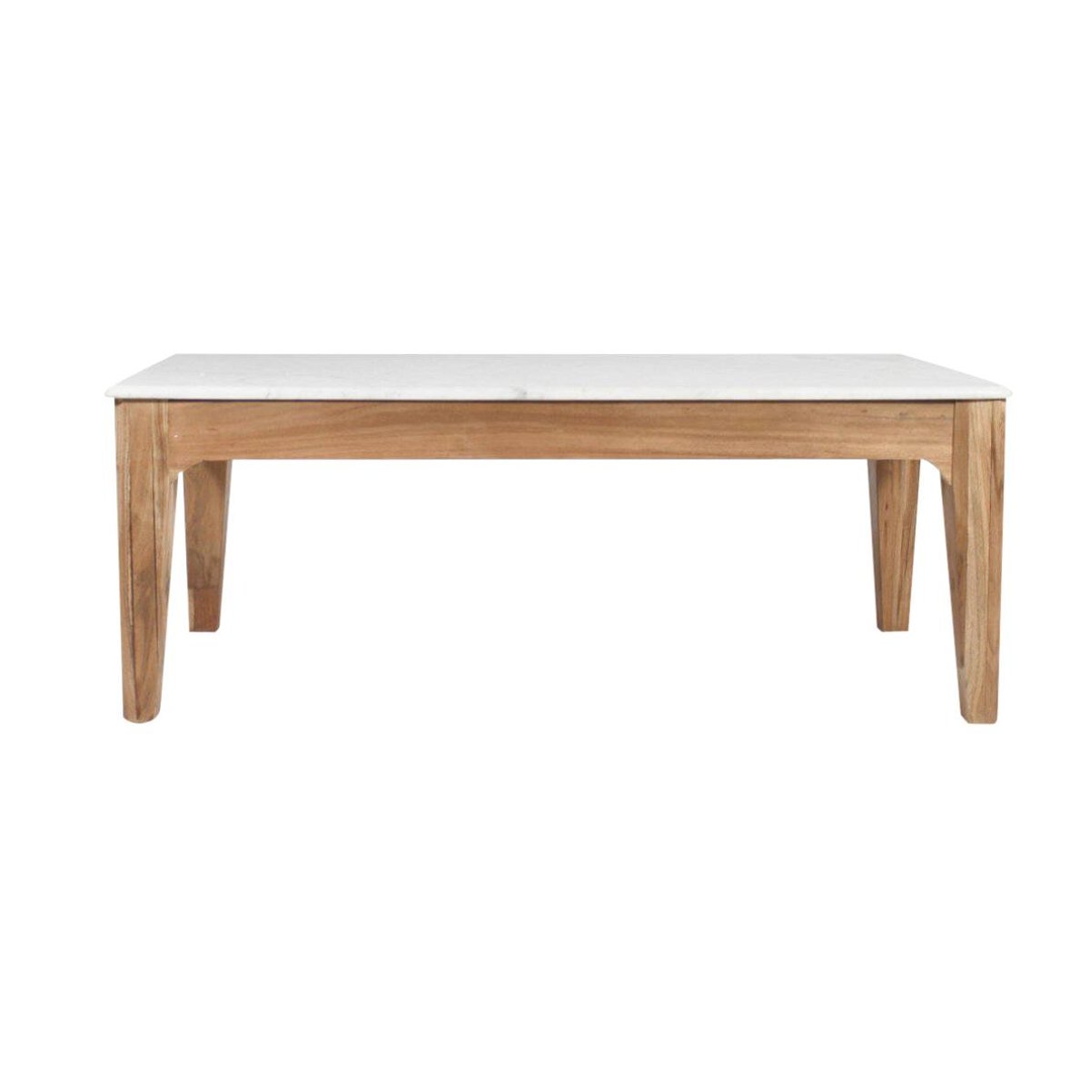 Table basse en bois de manguier ARTHURO blanc, MADE IN MEUBLES