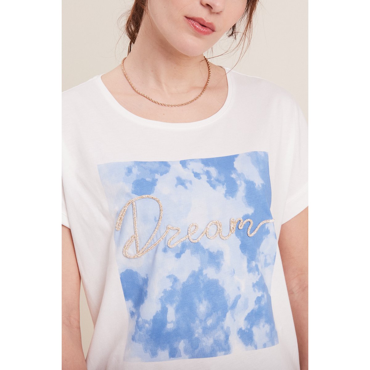 T-shirt manches courtes ecru, BREAL