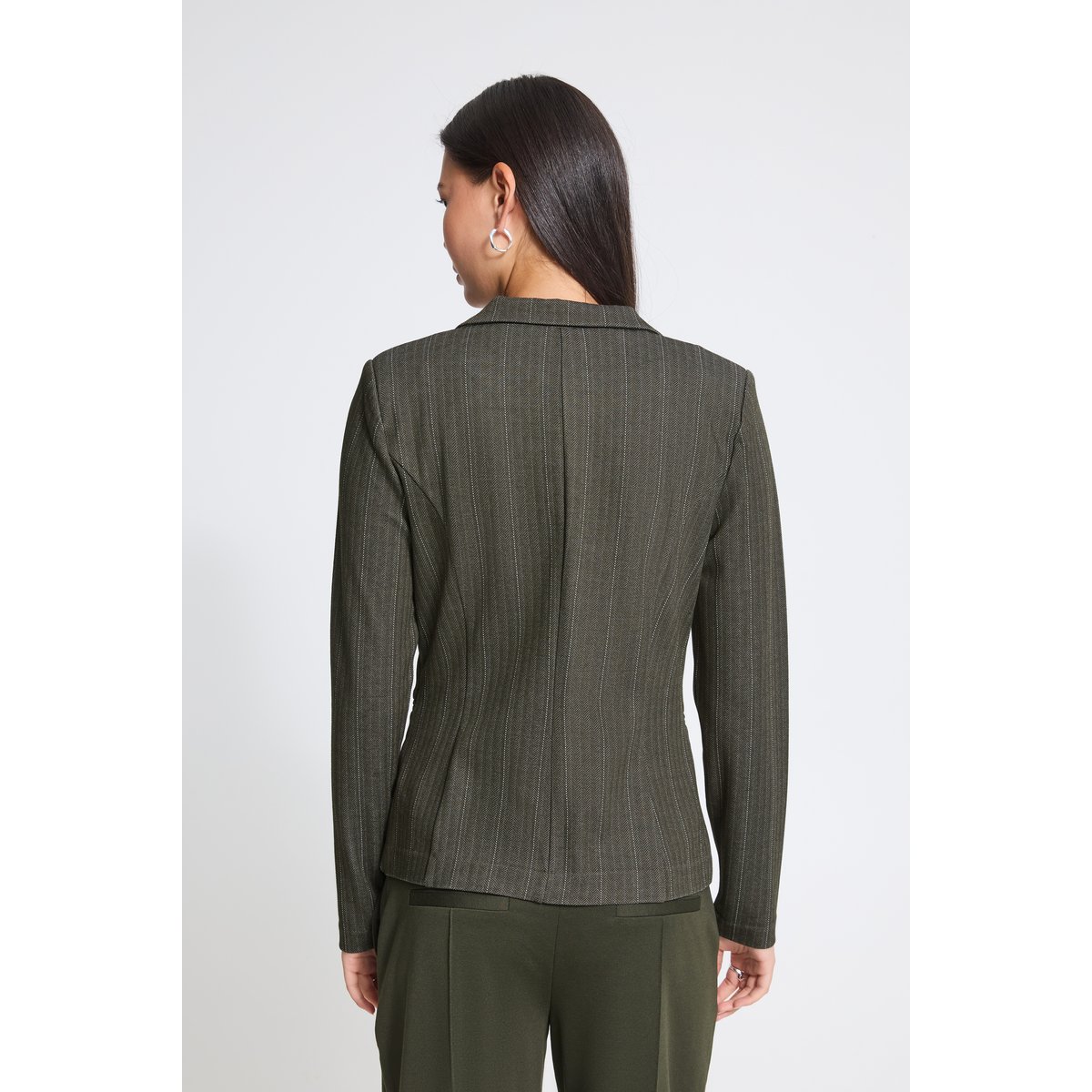 Blazer vert rosin jacquard stripe, ICHI