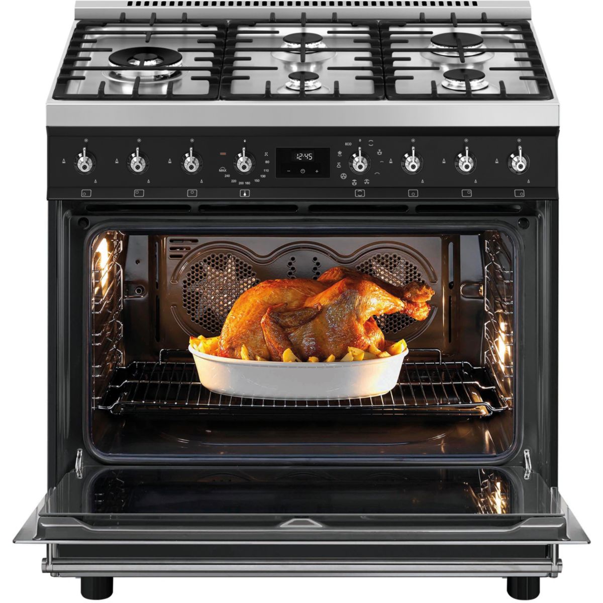 Piano de cuisson gaz C95GMCMB2 couleur unique, SMEG