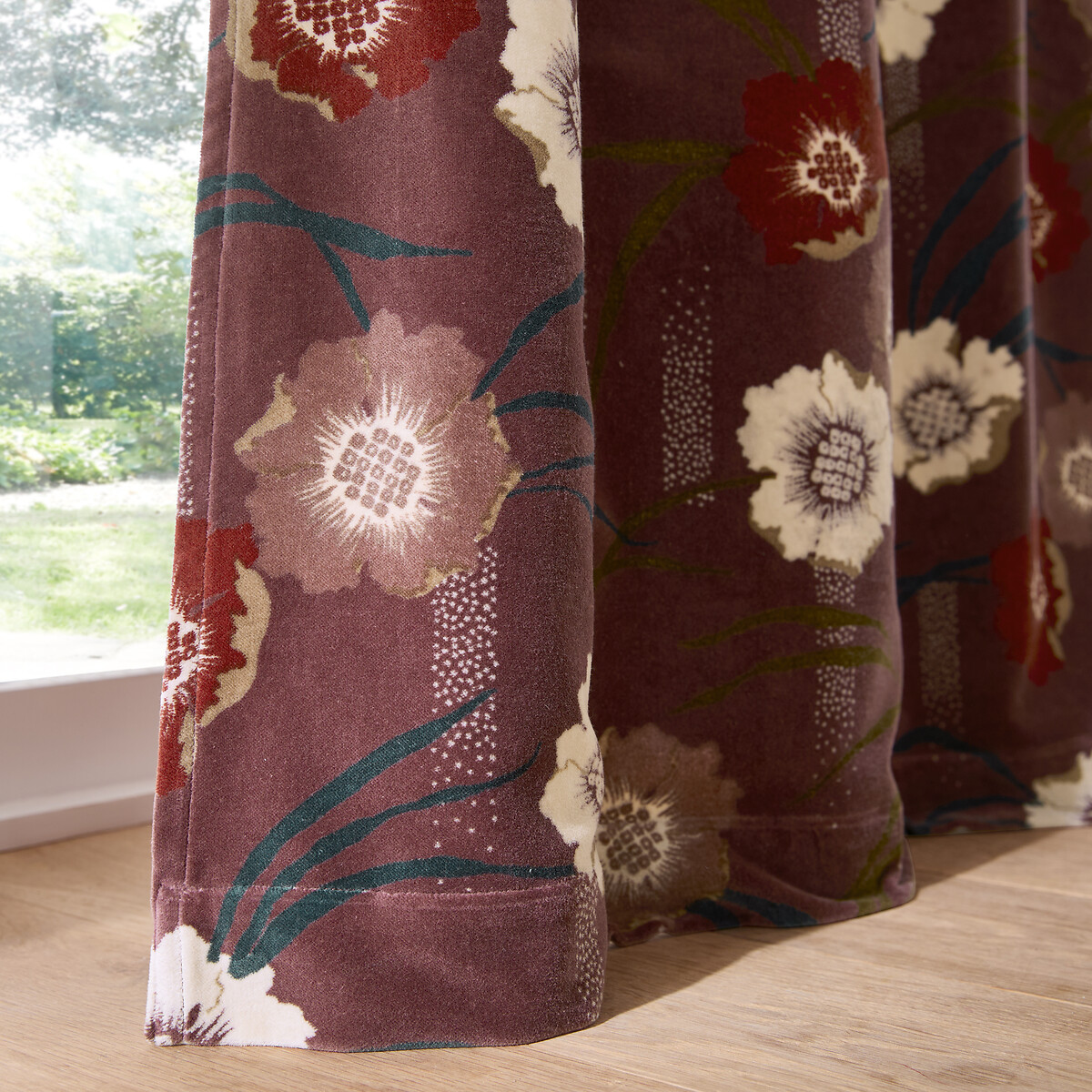 Rideau motif velours pattes cachées, Mowan multicolore, LA REDOUTE INTERIEURS