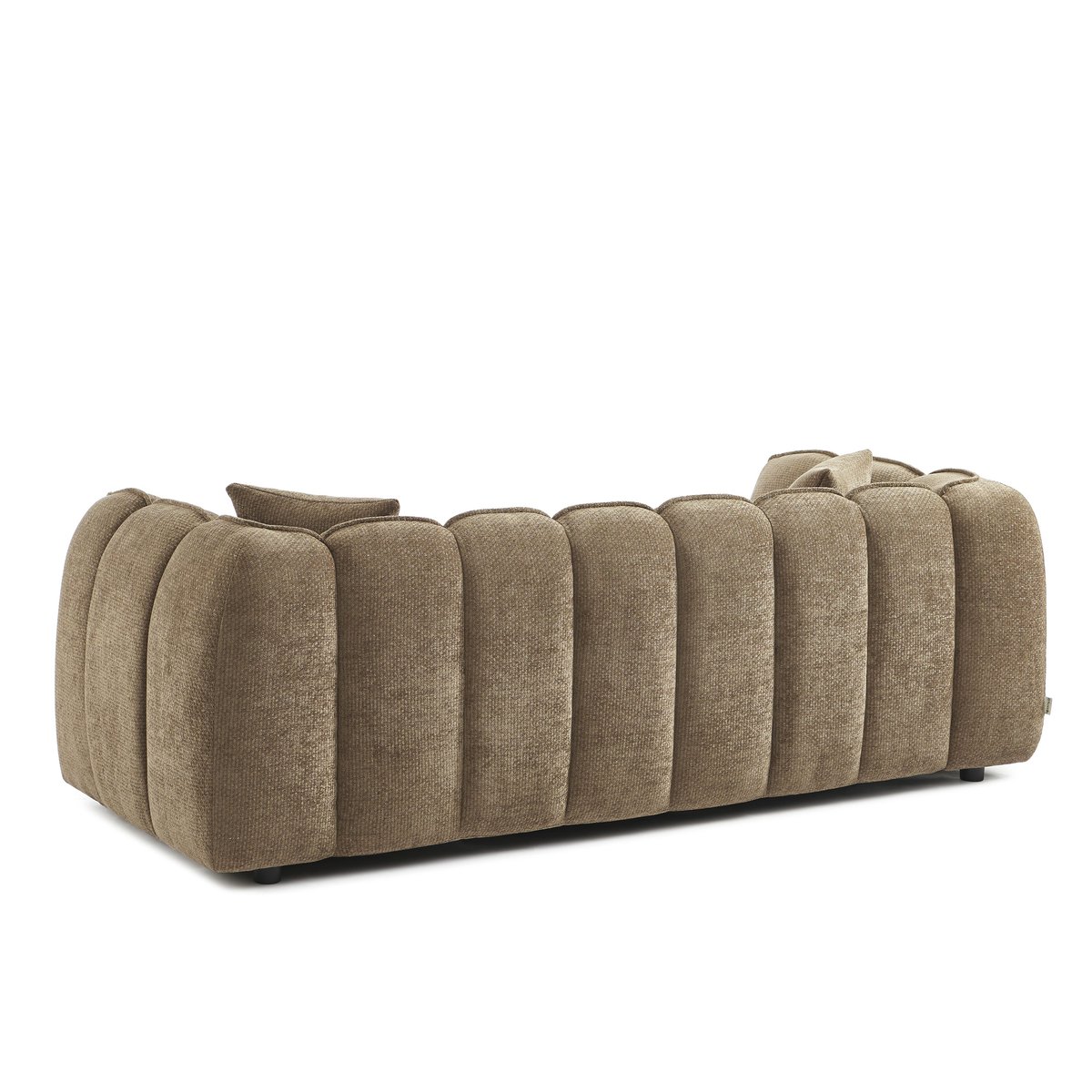 Canapé droit 3 places en tissu MATILDA marron, SORELH