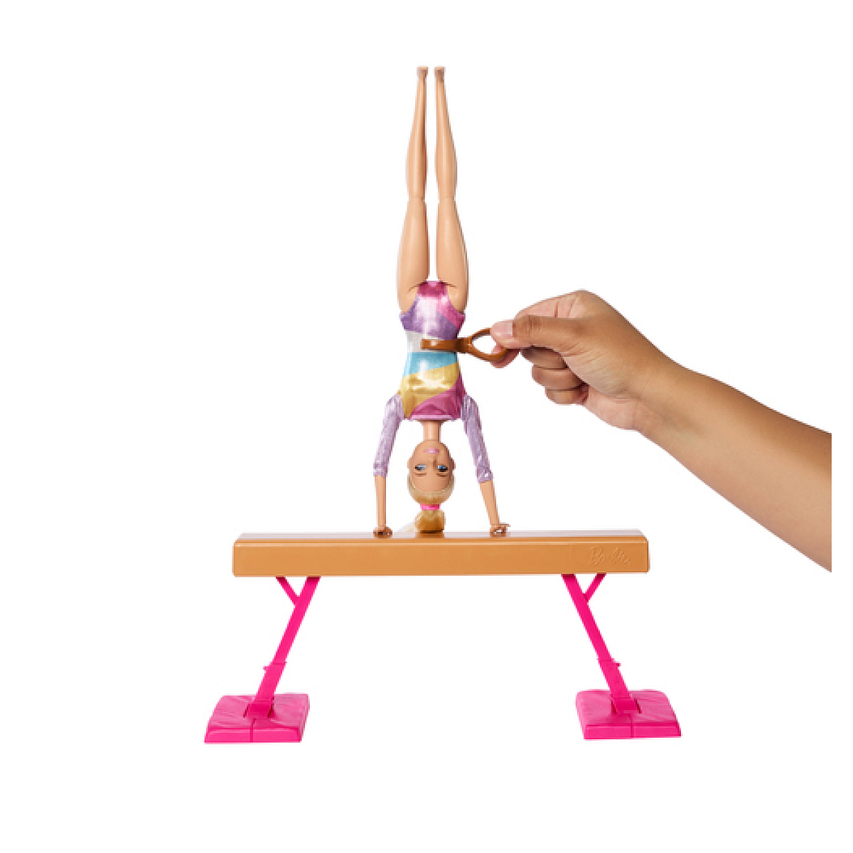 Barbie Coffret Gymnastique beige, MATTEL