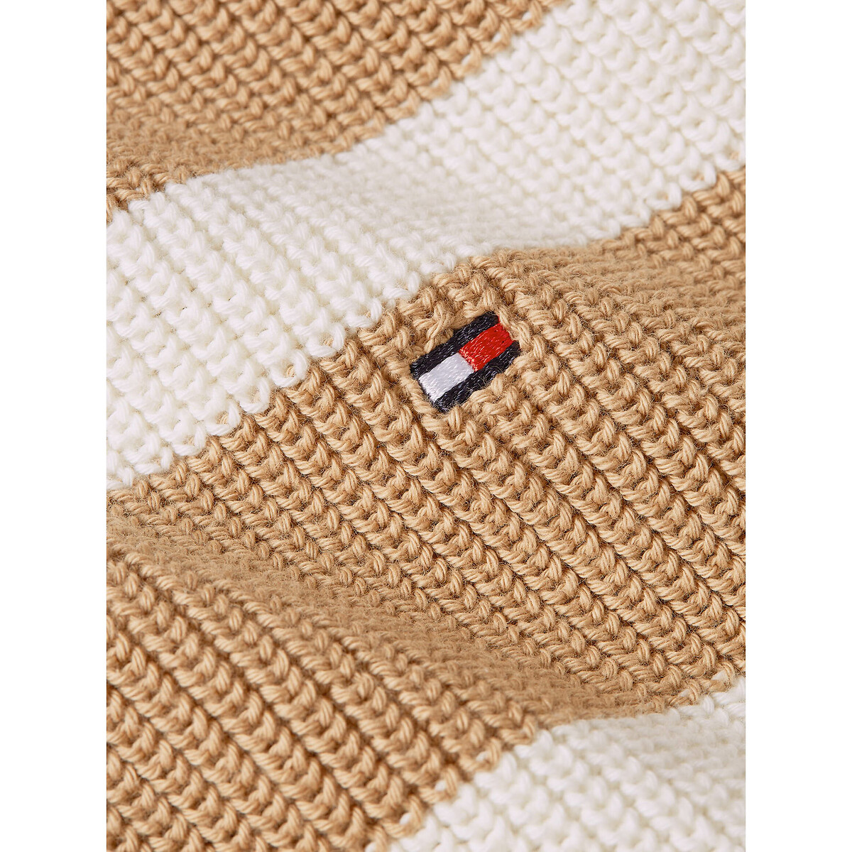 Striped Half Zip Jumper in Cotton 90007790, TOMMY HILFIGER