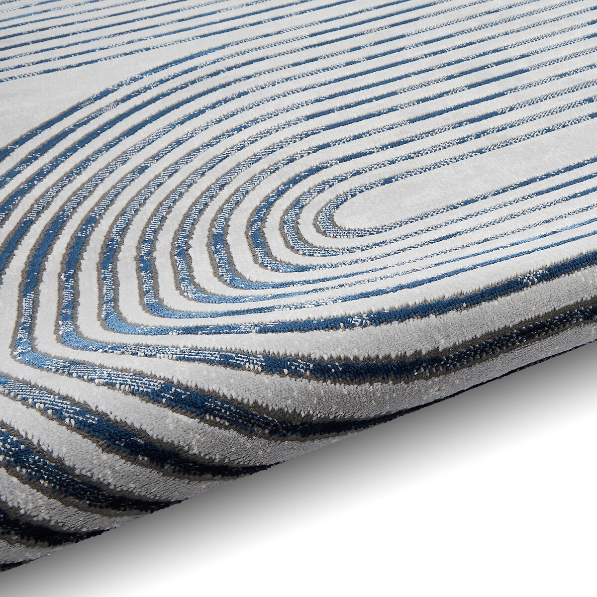 70's Swirl Abstract Rug grey/navy, SO'HOME