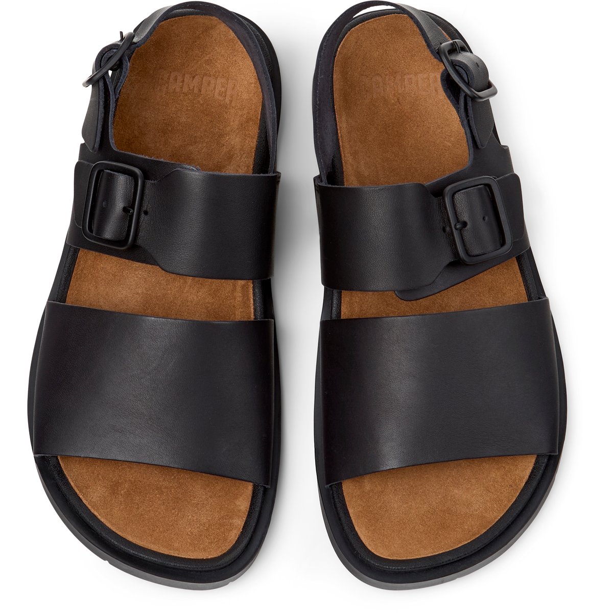 Sandales Cuir daim LLUC SANDAL noir, CAMPER