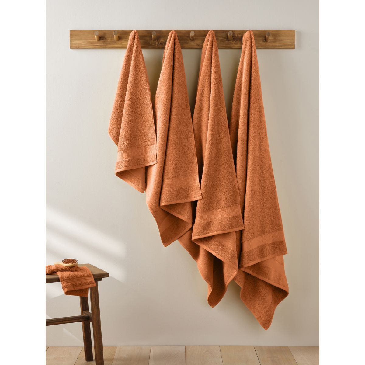 Serviette en coton égyptien orange, NEXT
