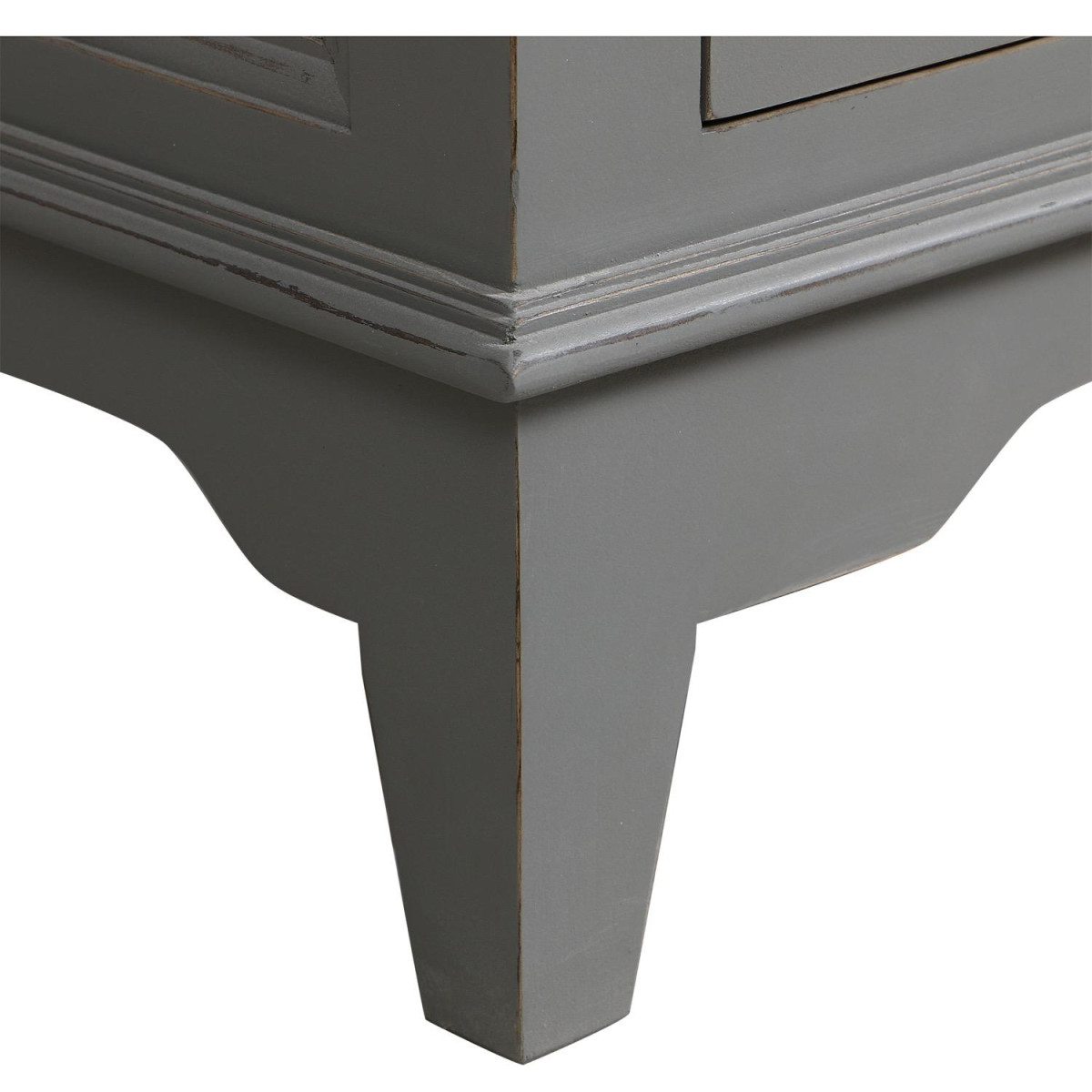 Vitrine 2 portes 1 tiroir - ESQUISSE gris, INTERIOR'S
