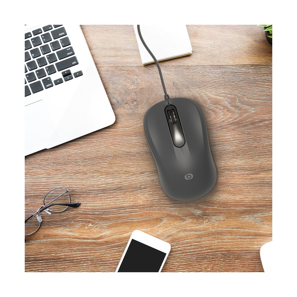 Souris filaire Ecological Noire couleur unique, ESSENTIEL B