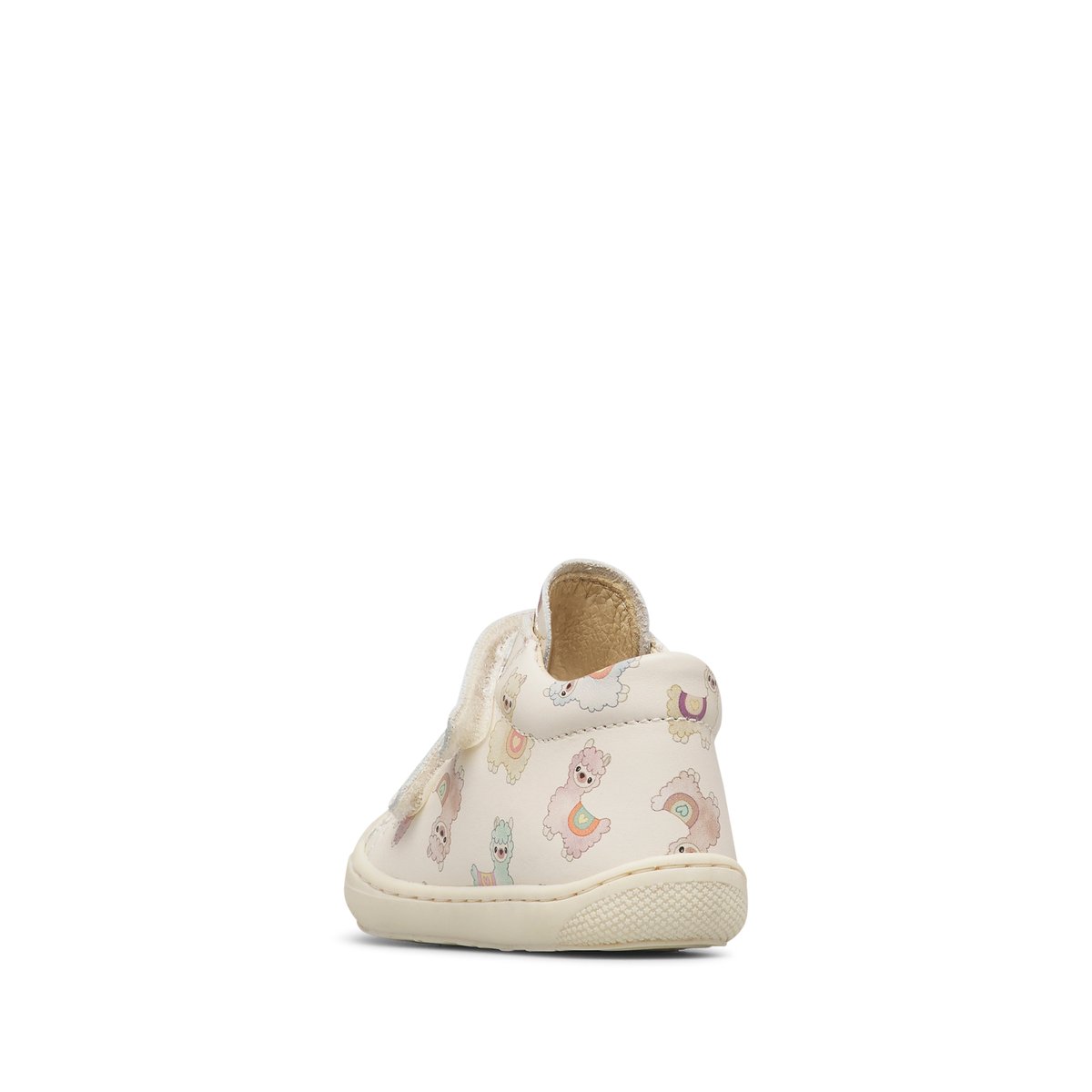 Chaussures premiers pas en cuir COCOON VL blanc crème-céleste, NATURINO