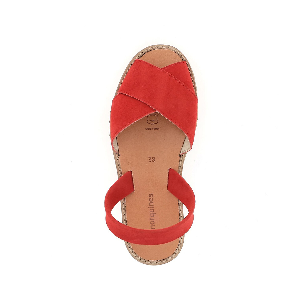 Sandales plates en daim Avarca Cala rouge, MINORQUINES