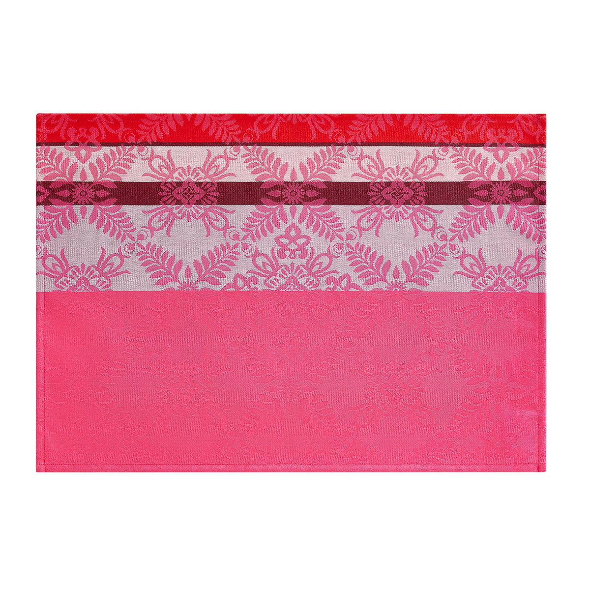 Set de table enduit en Coton, MUMBAI ENDUIT fuchsia, LE JACQUARD FRANCAIS