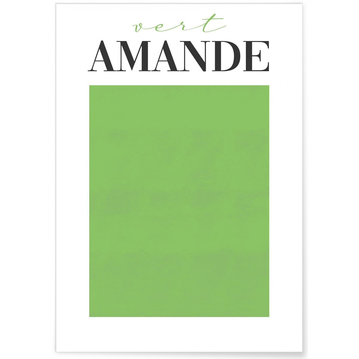 Affiche Vert Amande blanc, L'AFFICHERIE