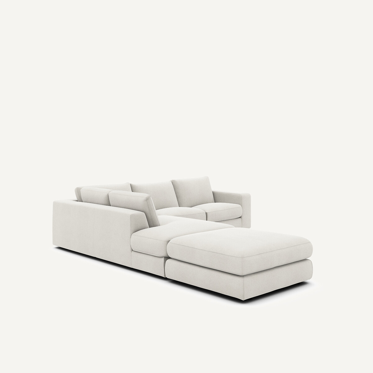 Sofá esquinero de terciopelo de lino, SKANDER albatros, AM.PM