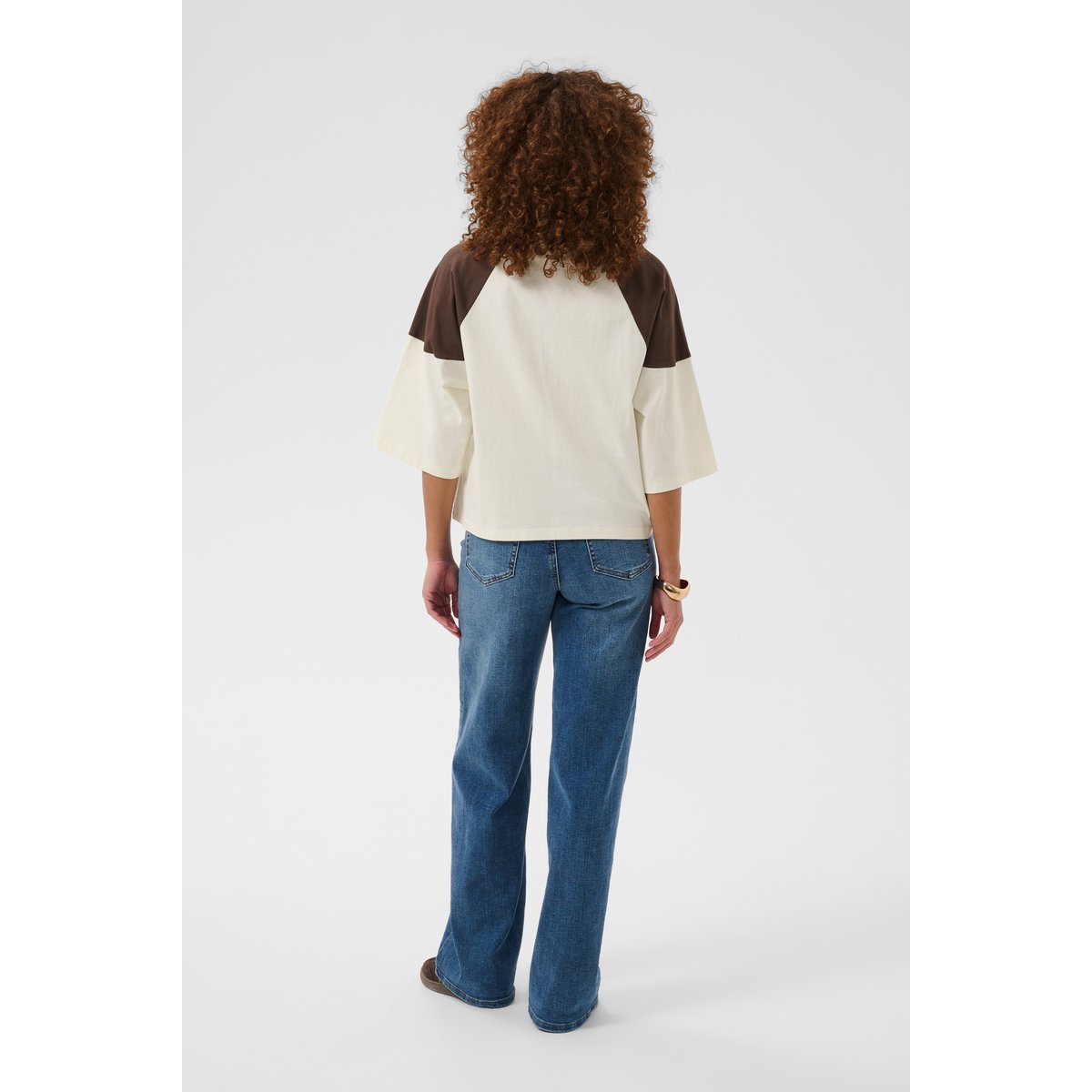 T-shirt beige marron turtledove/coffee bean, KAFFE