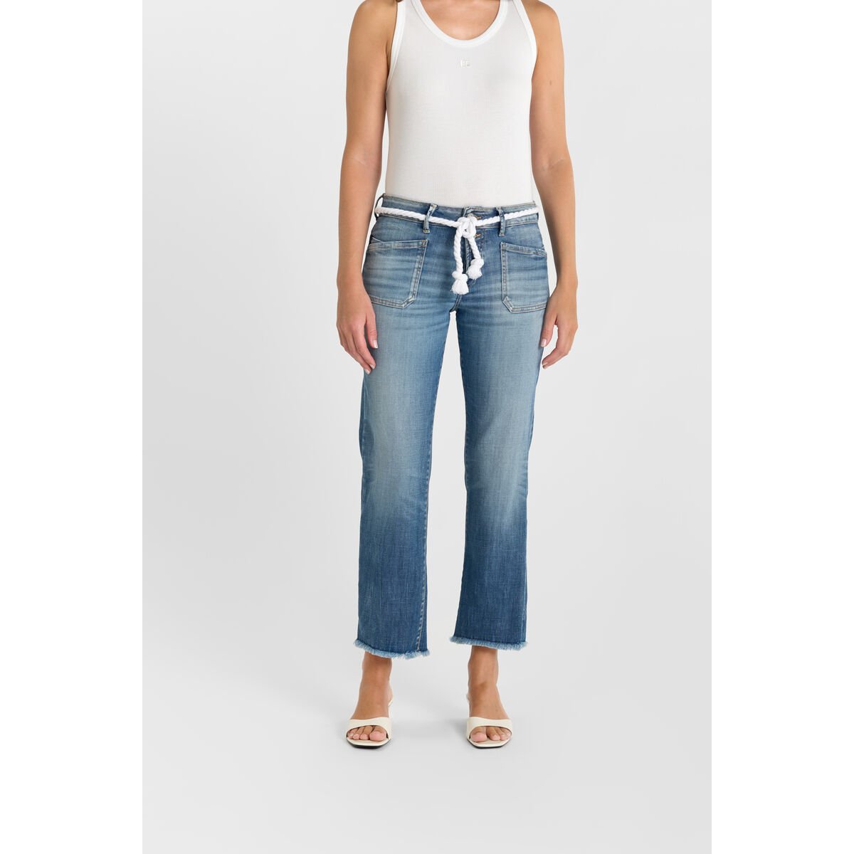 Jeans droite PRISKA, 7/8ème blue, LE TEMPS DES CERISES