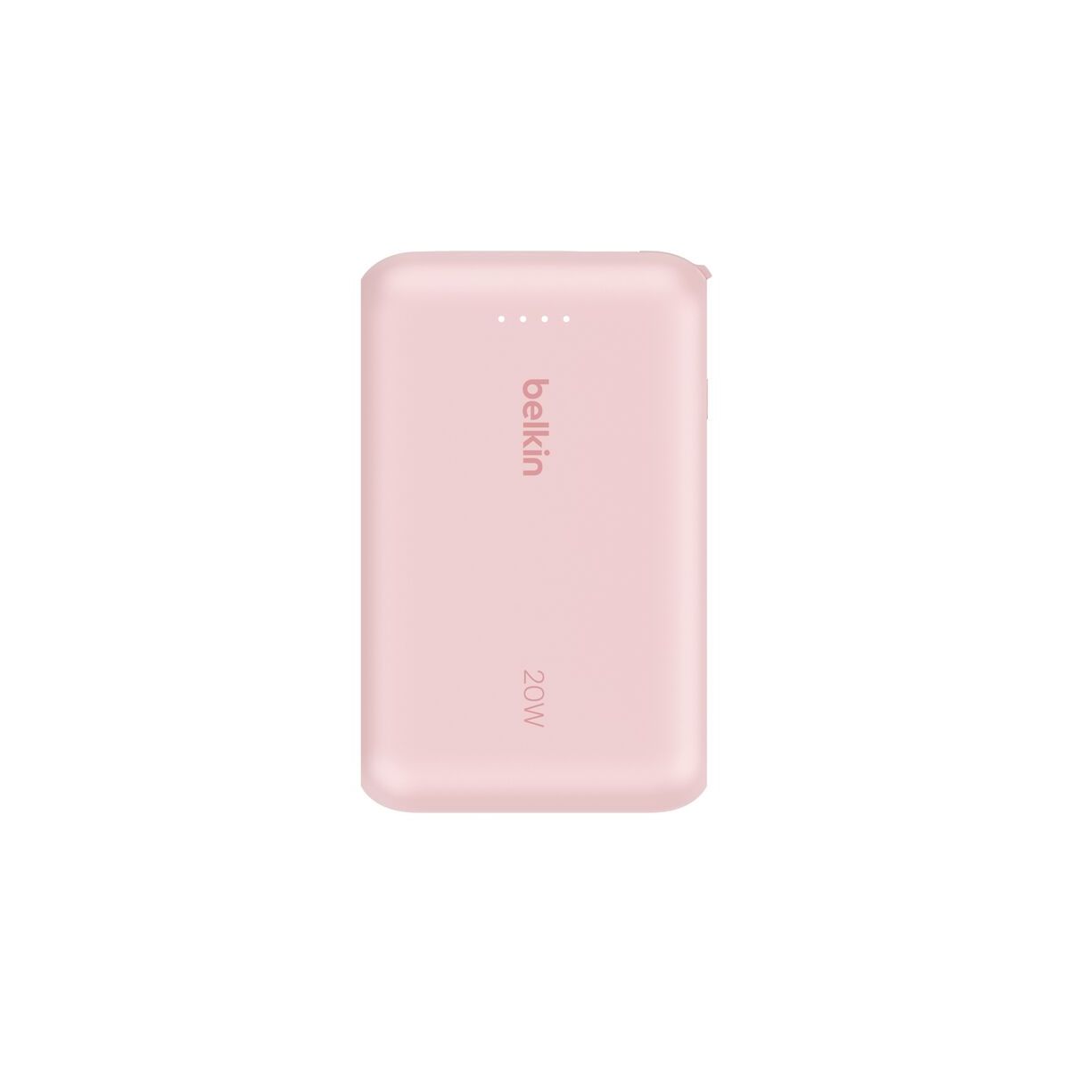 Batterie externe 10000 mAh avec cable USB-C intégre pink couleur unique, BELKIN