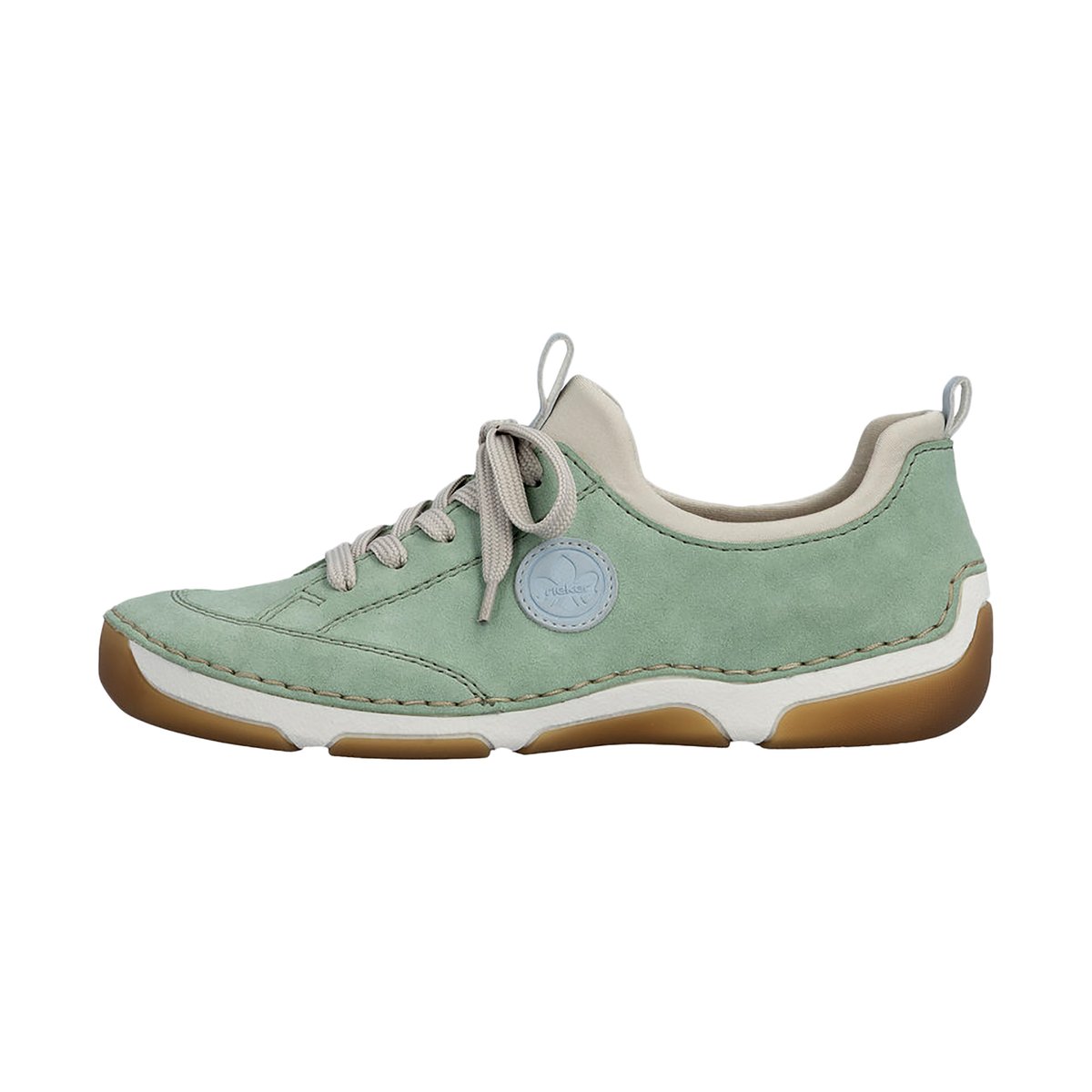 Basket Basse Cuir Morelia vert, RIEKER