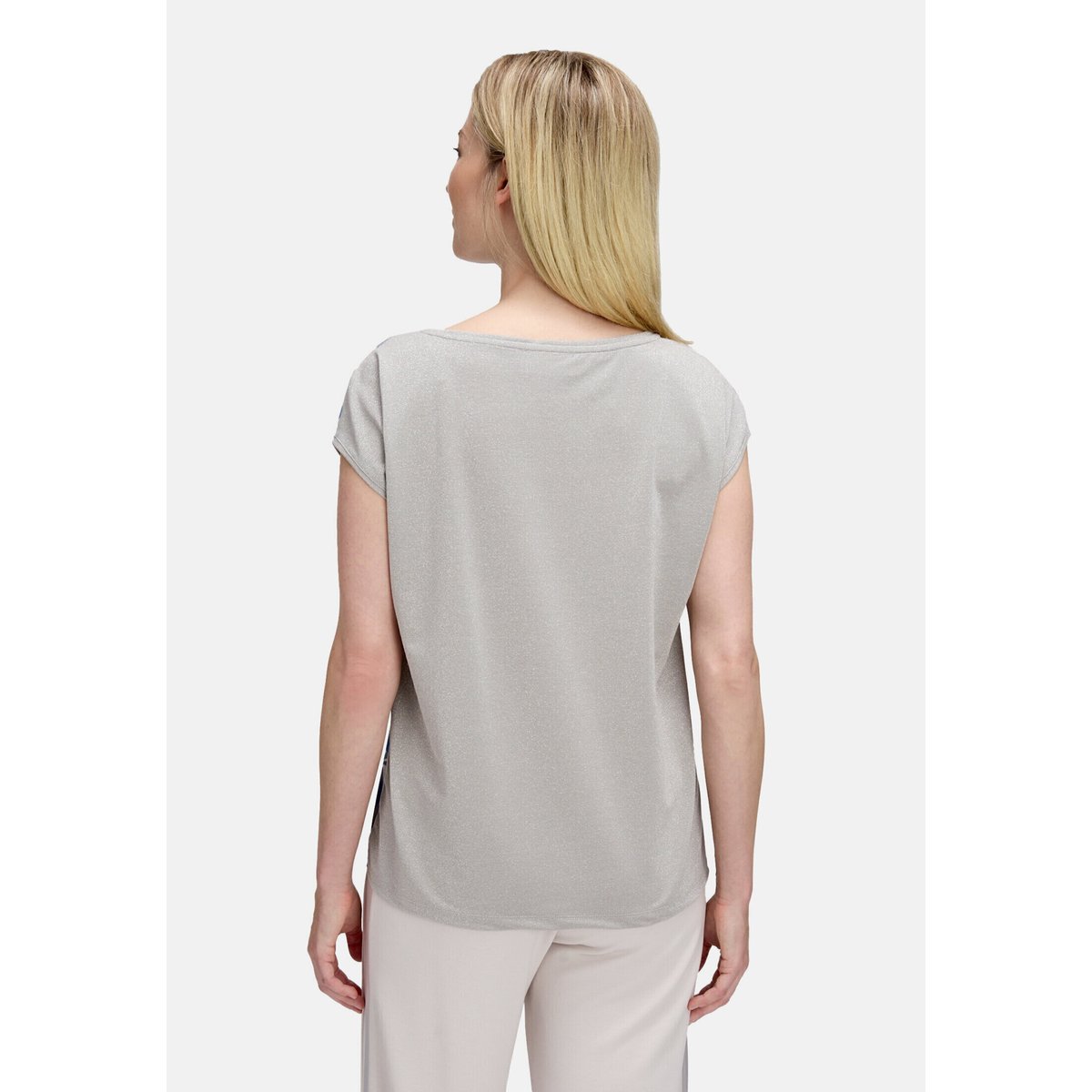 T-shirt façon blouse à impression grey/blue, BETTY BARCLAY