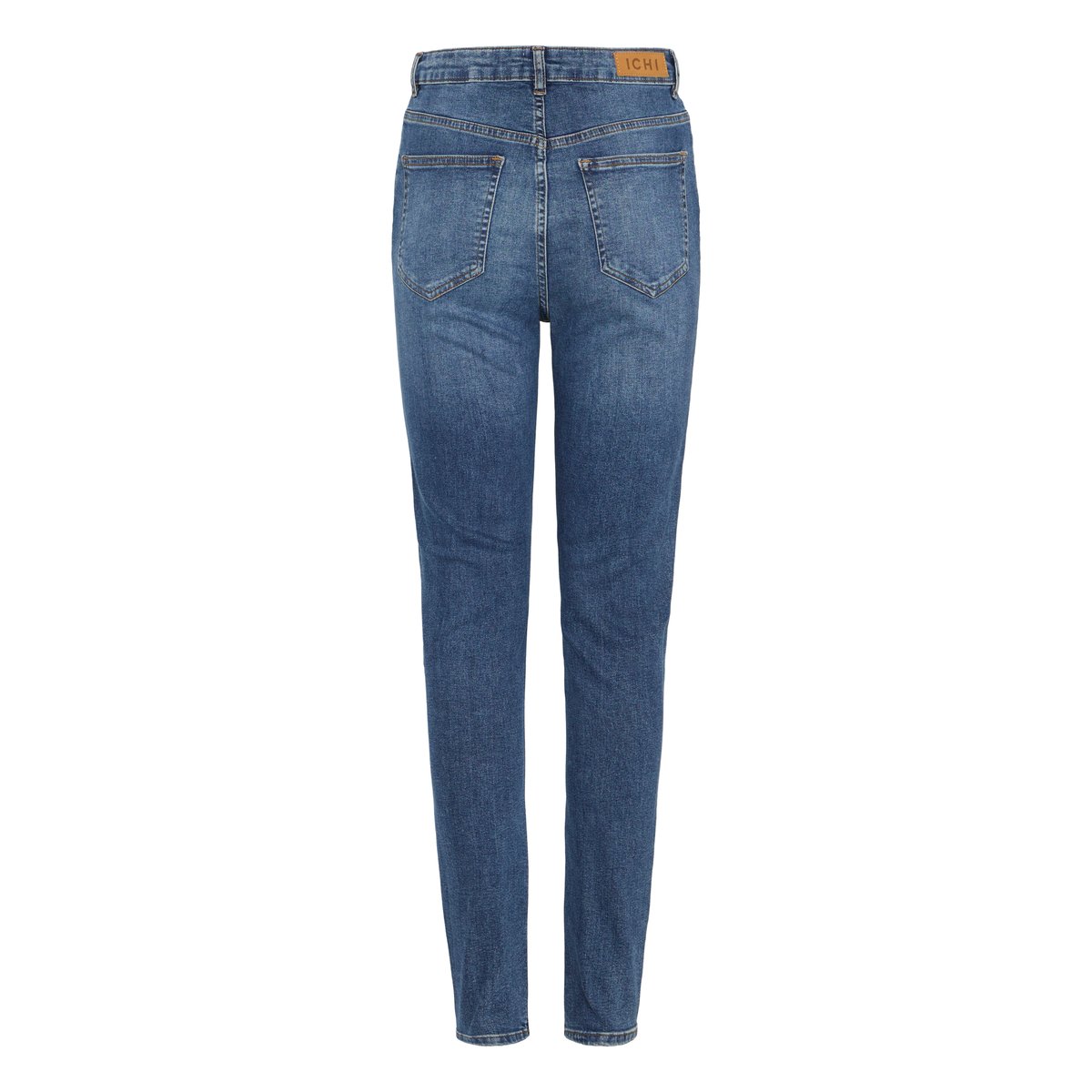 Jeans taille haute, coupe ajustée bleu medium blue, ICHI