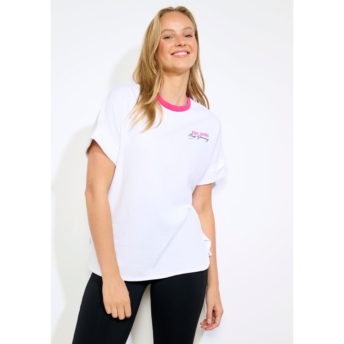 T-shirt de sport coton blanc, LOLALIZA